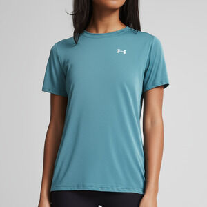 Under Armour Heat Gear Shirt Women's XL Blue Loose Fit Athletic Performance